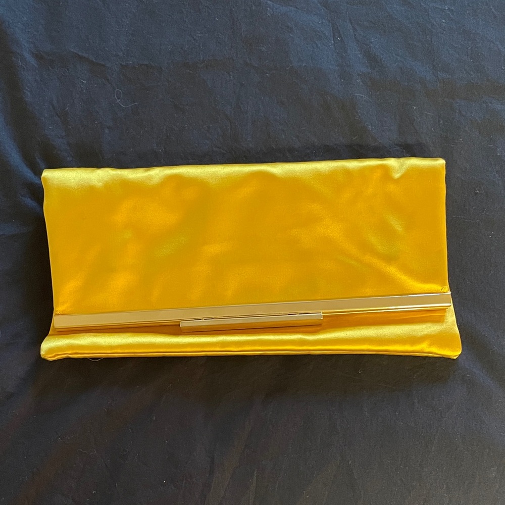 Yellow Silk Nordstrom Convertible Purse to Clutch